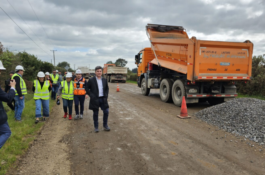  MOP comenzó a ejecutar obras para la pavimentación del camino “La Aviación” en Victoria