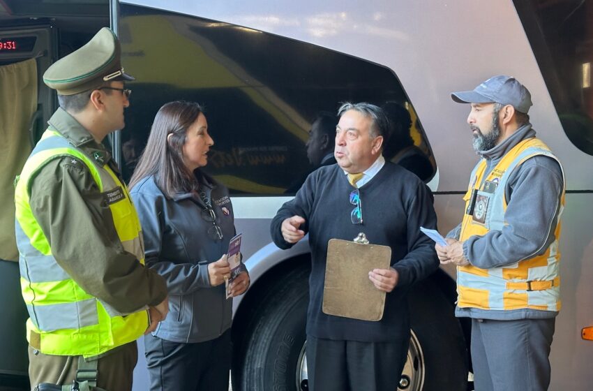  Plan conjunto de fiscalización en Terminal Rodoviario de La Araucanía para brindar seguridad este fin de semana largo